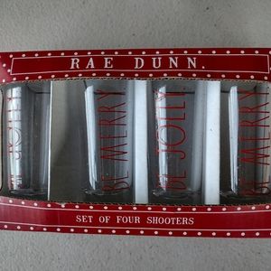 Rae Dunn Holiday Shooter Glasses Set